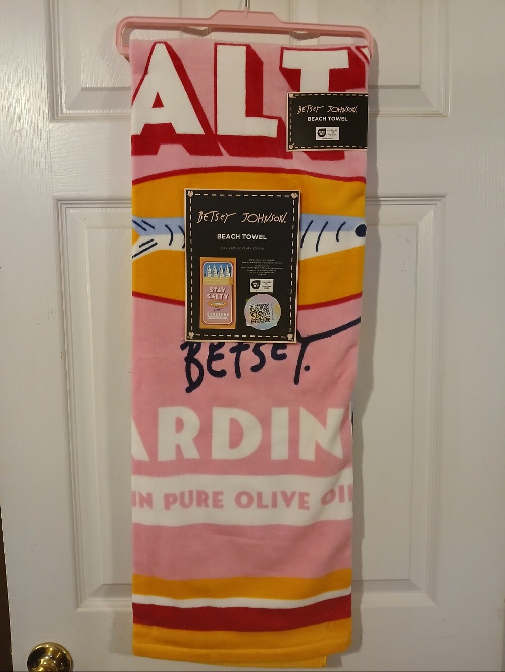 Betsey Johnson NWT 6ft Beach Towel - Stay Salty